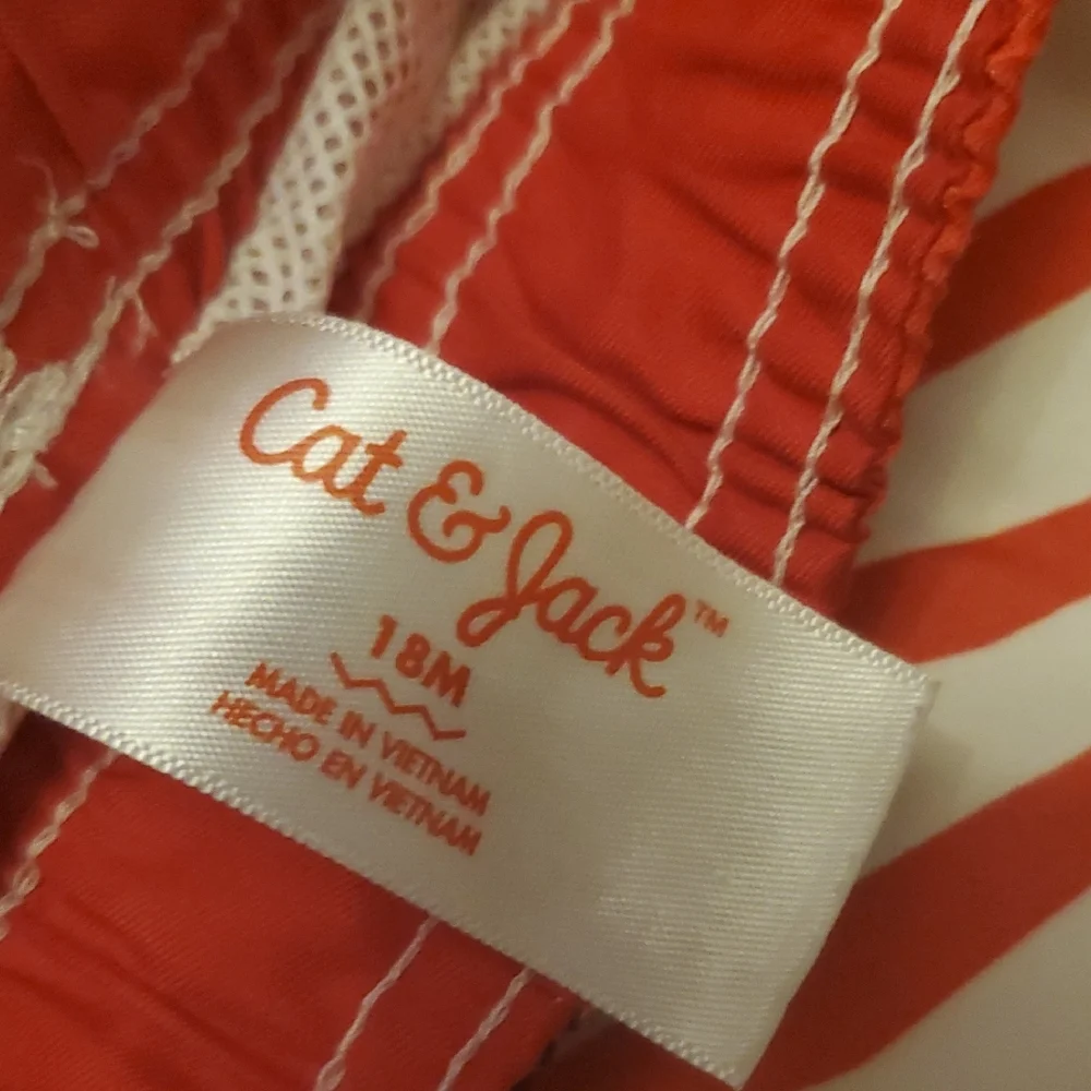 5 For $25 Cat & Jack Kids Red White Blue American Swimming Shorts Size 18 Months